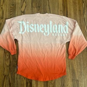 Disneyland Women’s Long Sleeve Pink Orange Ombré XS Disney